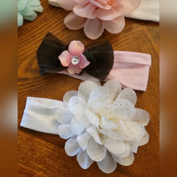 6 pc assorted bow & flower headbands - Picture 4 of 4